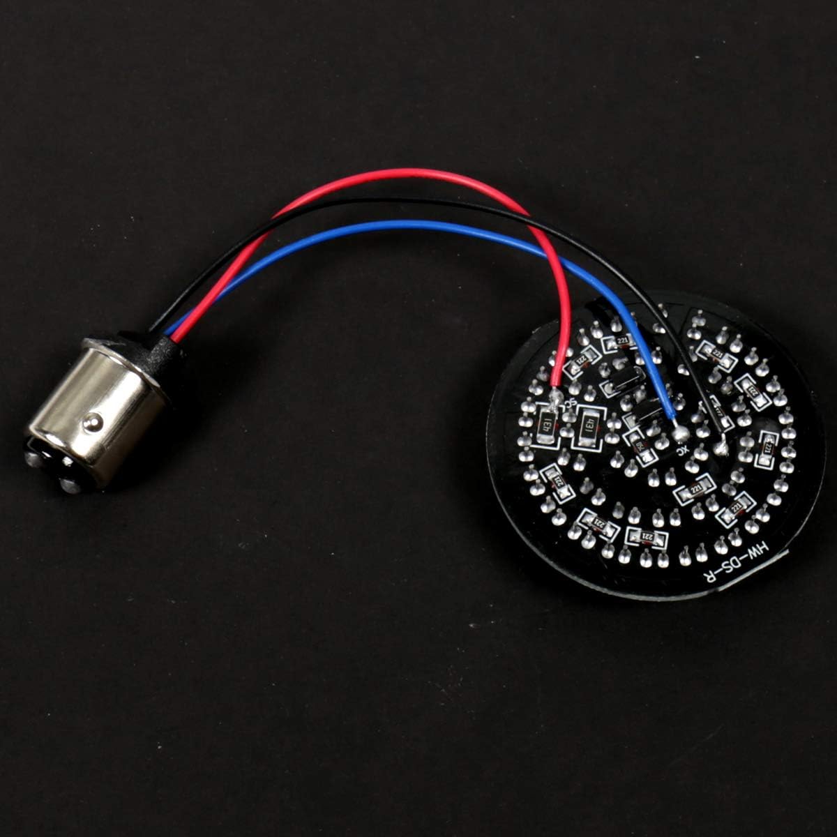 1Pair Red LED Turn Signal Running Light Insert For 2011-2018 Harley Bullet 1157 Bulb FL FX XL Smoke Lens touring dyna softail sportster street road electra glide
