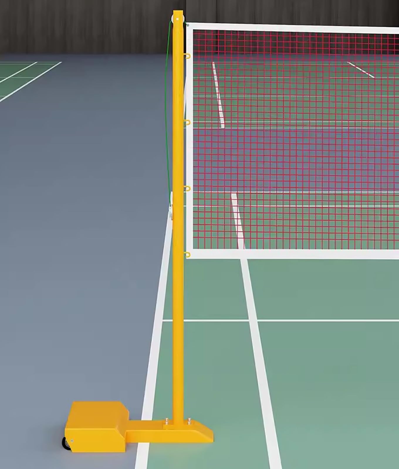 Rete da badminton autoportante e supporto, portatile, per interni ed esterni, con base riempibile, rete da tennis da 1,6 m per uso in spiaggia