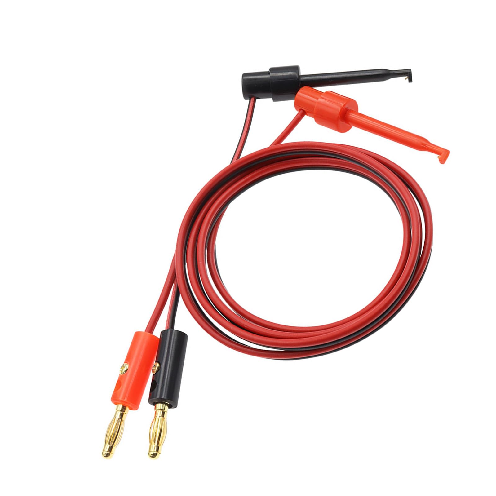 Kalttoy 4Mm Banana Plug To Electric Hook Clip Leads Cable Copper Cores For Electrical Testing And Measurement Accessories Circuit Testing Wire