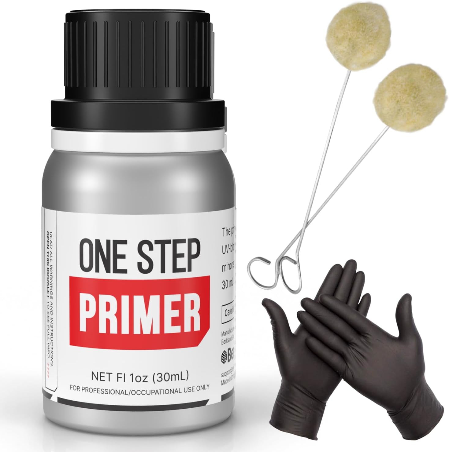 Windshield Primer - Ideal for Windshield Replacement - Promotes Adhesion of Urethan Adhesive/Sealants - UV Resistant - Fast Drying, No Activator - Incl. 2 Daubers and Gloves - Black - 30 mL / 1 fl oz