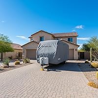 Vista 6 de GEARFLAG Cubierta de fibra de vidrio para remolque de viaje para caravana de 8 a 10 pies, multicapas, a prueba de arañazos, paneles laterales