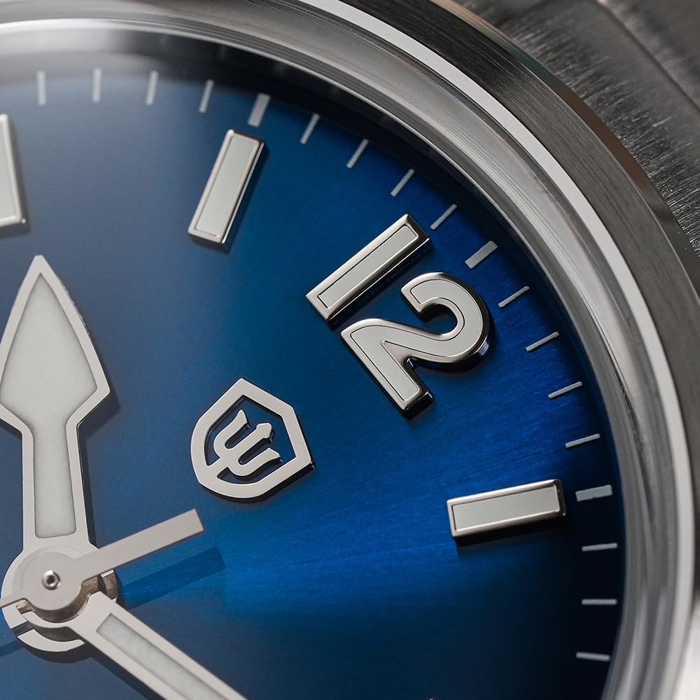 watchdives Relojes de Cuarzo de 36 mm, Movimiento VH31 WD1950S WD1960S Reloj de Pulsera Esfera Esmaltada Espejo de Burbuja Relojes para Hombres Reloj Súper Luminoso Resistente al Agua 100M