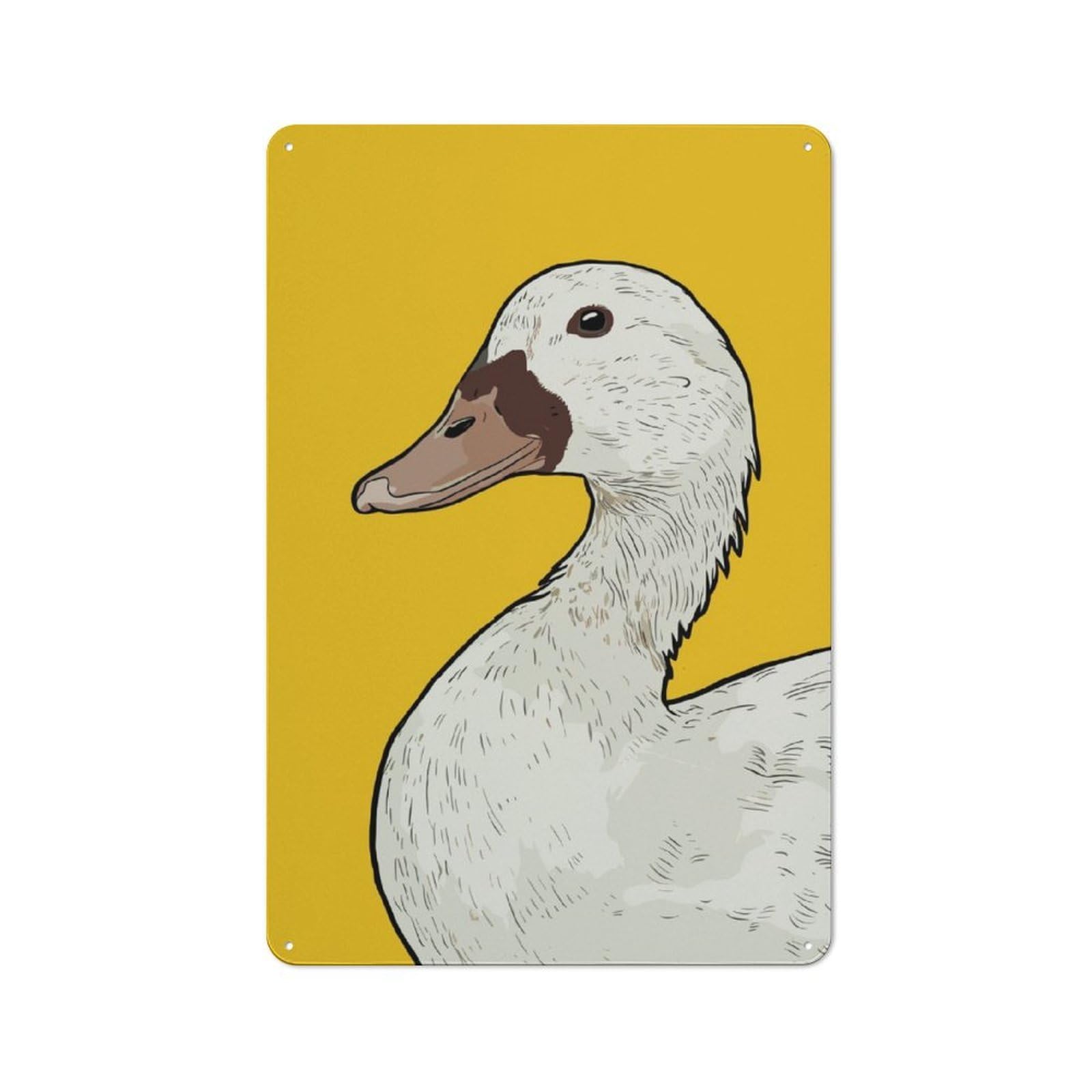 Junmoney Funny Duck Retro Metal Wall Sign 30X20cm With For Pub Or Café, A Housewarming Gift For Hospitality Wall Decor Collectors