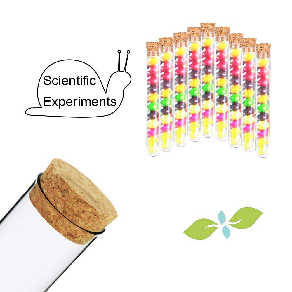 Lot De 20 Tubes à Essai En Verre Avec Bouchon à Vis - Dimensions 18x150 Mm - Verre Borosilicate Transparent Pour Laboratoire Ou DIY - 2