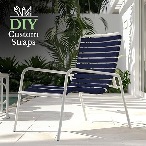 Miniatura 10 de Correa de vinilo rollo de 1.5 pulgadas de ancho x 200 pies para sillas de patio, muebles de césped y sillas de terraza, haz tus propias correas de