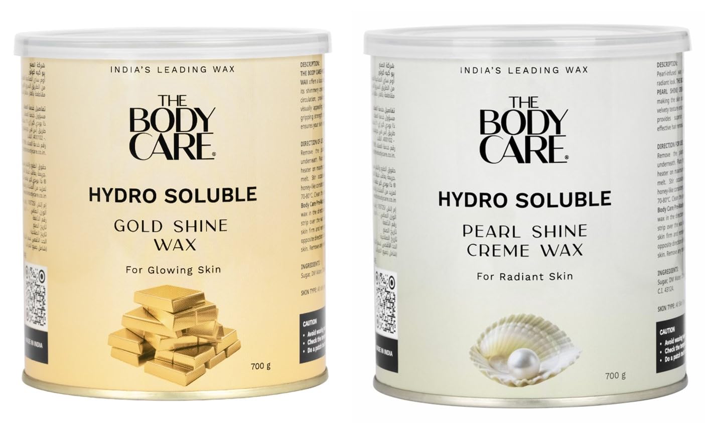The Body Care Women Gold Shine Wax - 700G & Pearl Shine Wax - 700G | Combo Pack | Radiant And Luminous Hair Removal