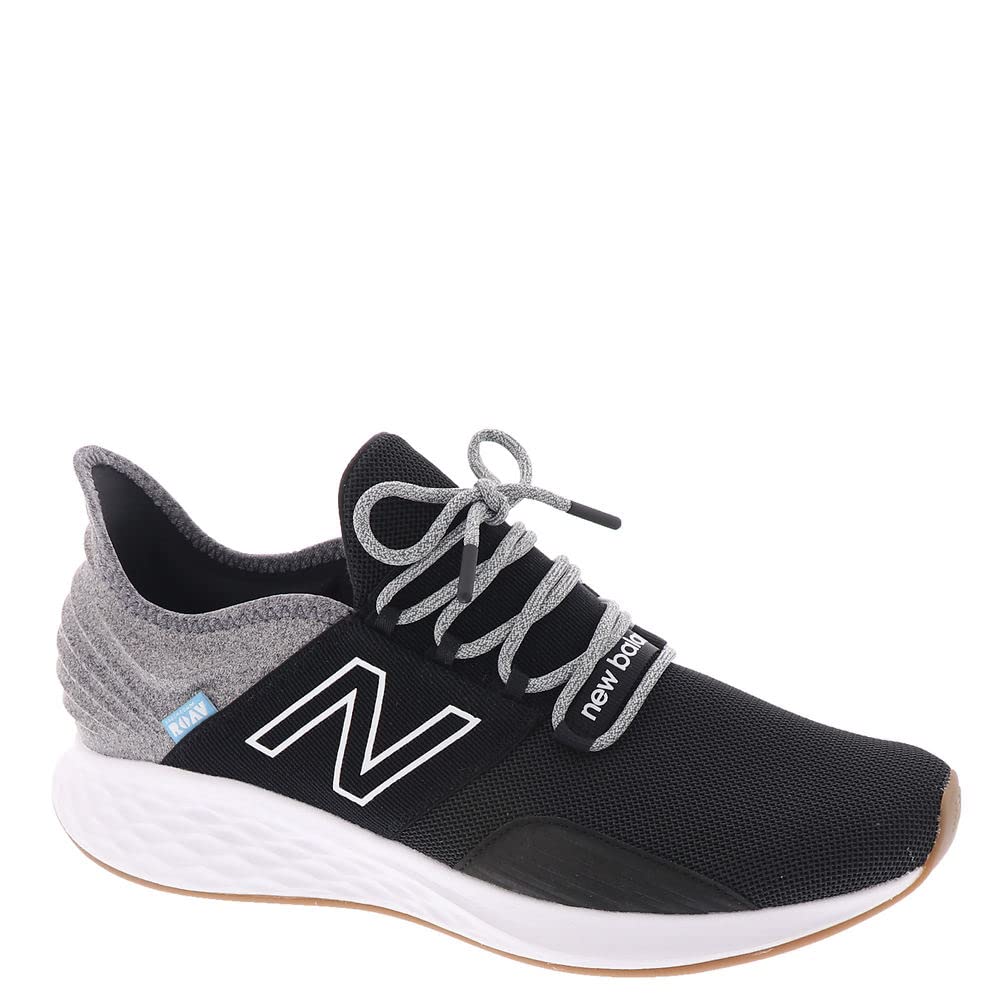 New Balance Men's Fresh Foam Roav V1 Running Shoe, Black/Light Aluminum, 10.5 M