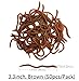 1.6in/3.3in Fishing Soft Lure Trout Worm Earthworm Bait Lifelike Fake Bloodworm Grub Worm Soft Fishing Lure Baits (Brown (50pcs/Pack), 3.3inch)