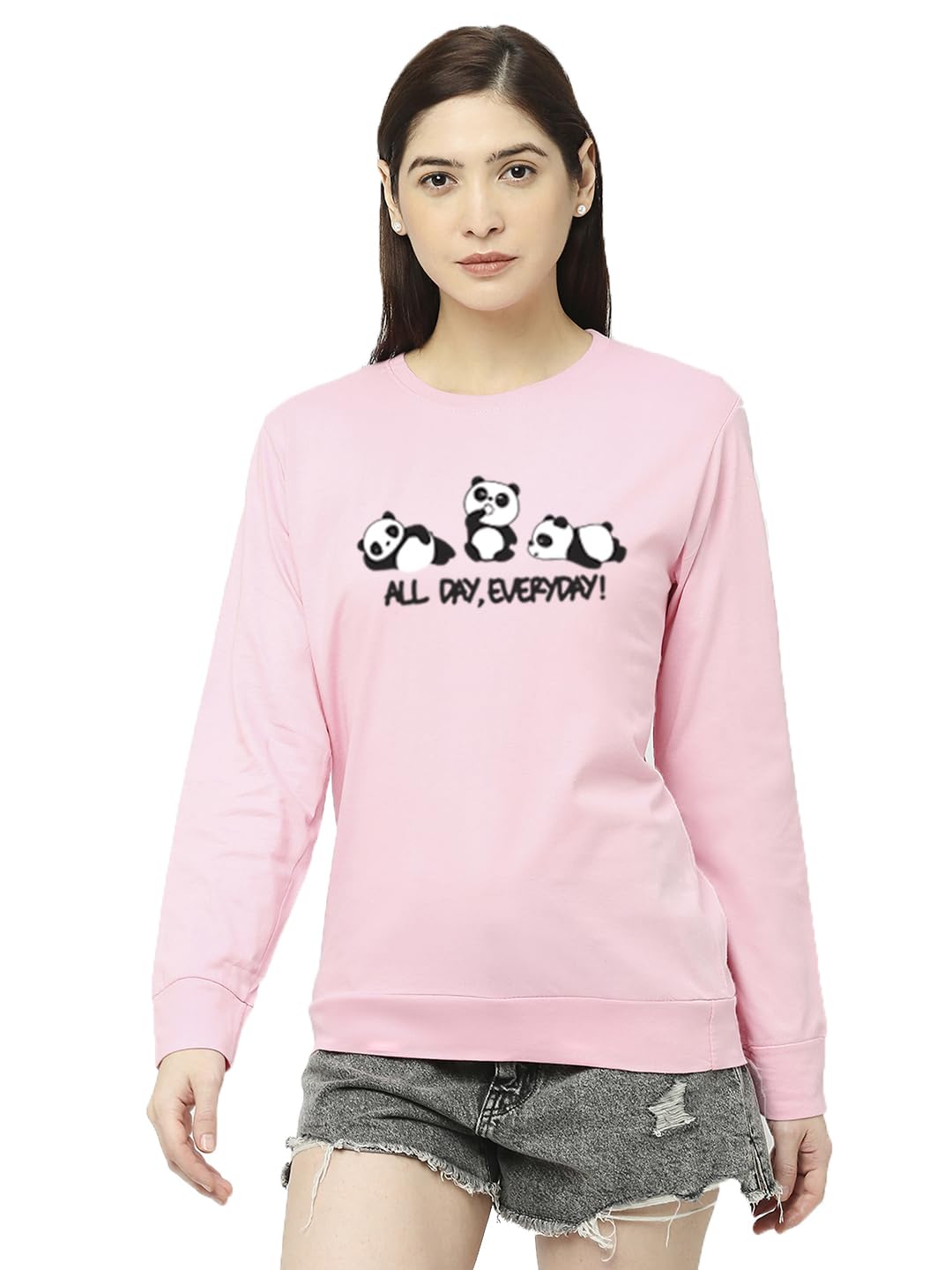 status apparels Women's Regular Fit Cotton Round Neck Full Sleeves (W-SS-ALLDAYEVERYDAY)-picture-21