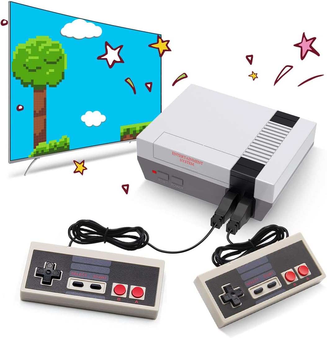 Classic Edition Mini Retro Game Console, Classic Mini Entertainment System, AV Output Built-in 620 Games with 2 Classic Controllers, Birthday Choice for Children/Adult