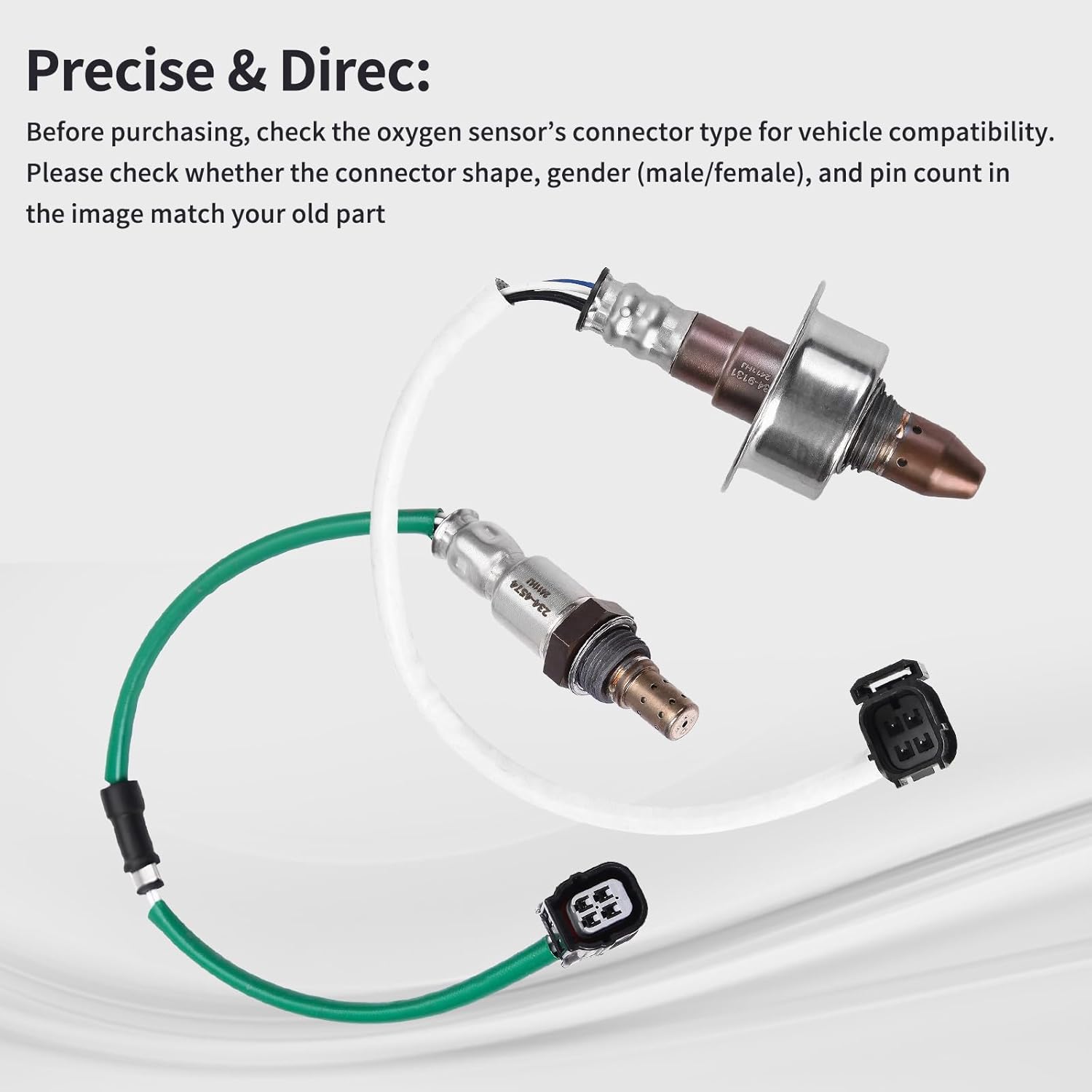 O2 Oxygen Sensor Upstream and Downstream Fits for Honda Accord 2.4L L4 2013-2017, CRV 2015-2016, Civic 1.8L L4 2015; for Acura TLX 2.4L L4 2015-2020, ILX 2016-2020 Replace 234-9131 234-4574 2PCS