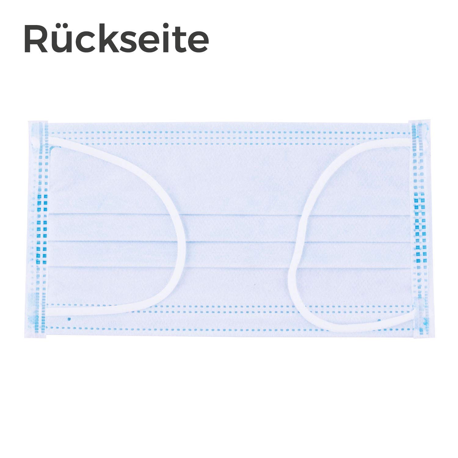 Mea Vita Mund- und Nasenmaske, 50er Pack, Einweg Maske, 3-lagig Gummizug