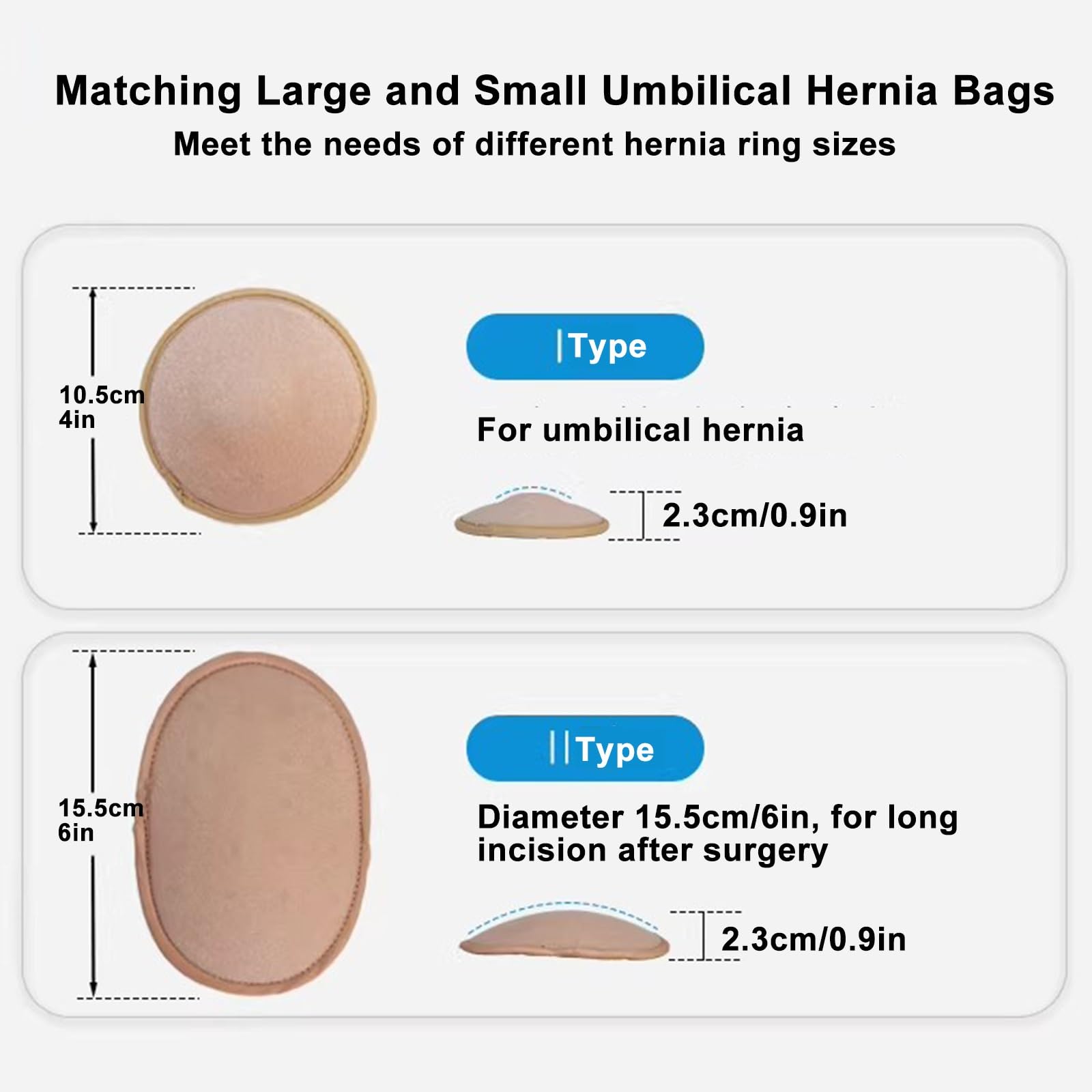 Fascia Ernia Ombelicale per Uomo e Donna, Fascia Addominale in Tessuto Traspirante, Sollievo Rapido per Ernie Epigastriche, Ombelicali e Ventrali, con 2 Cuscinetti di Compressione(Black,M)