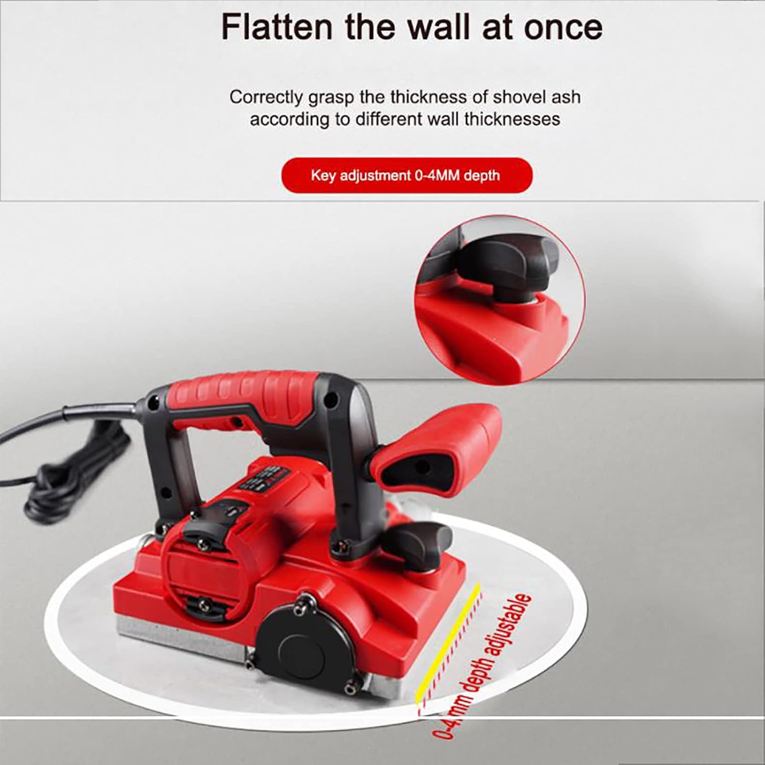 Portable Concrete Shovel,Putty Wall Scraper,Planner Plane Wall Machine,Depth Adjustable,for Granite,Stone,Marble Slab