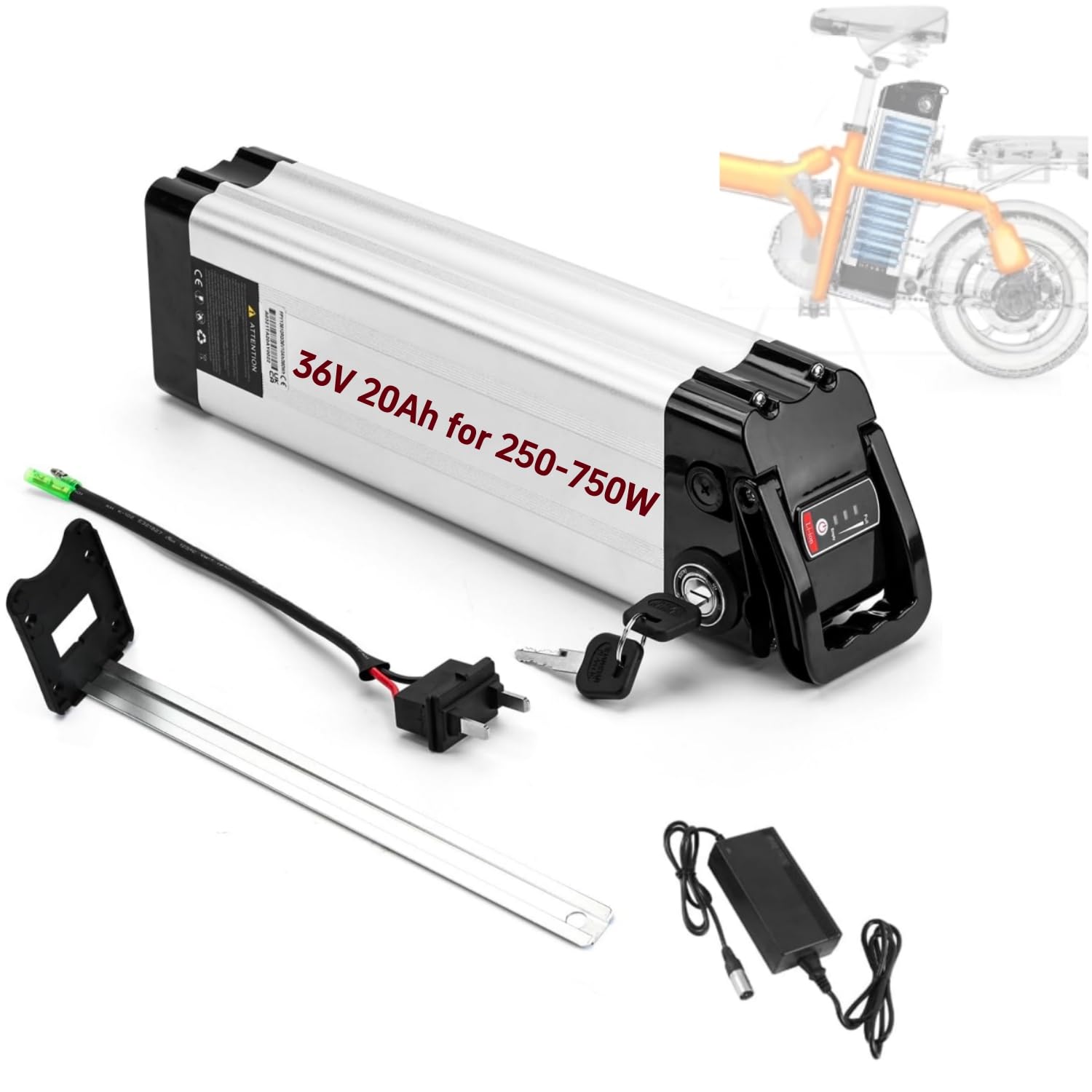 36V Ebike Battery Bike Lithium Replacement Batteries (36V 20Ah 2Pin) โ image 1