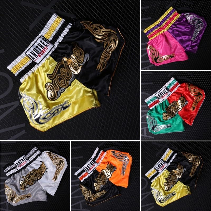 Pantaloncini per MMA, Muay Thai, kickboxing, per bambini e adulti, con vestibilità comoda e design stampato unico