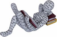 Dawbun Gold Reading Women Figurine Style 9 - Nordic Modern Resin Thinker Statue for Living Room, Office Desk, Bookshelf Decor