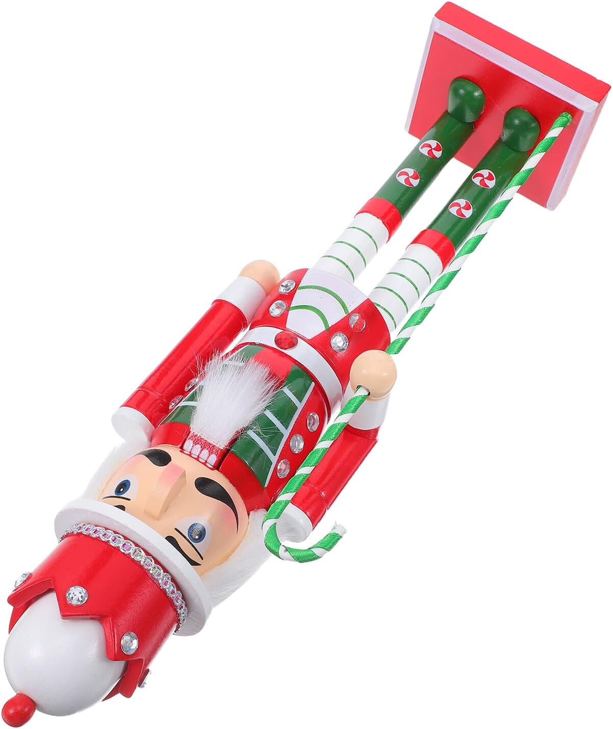 Wooden Nutcracker Soldier Figurine Christmas Nutcrackers Desktop Decoration Christmas Decor Ornament for Holiday Table Centerpiece