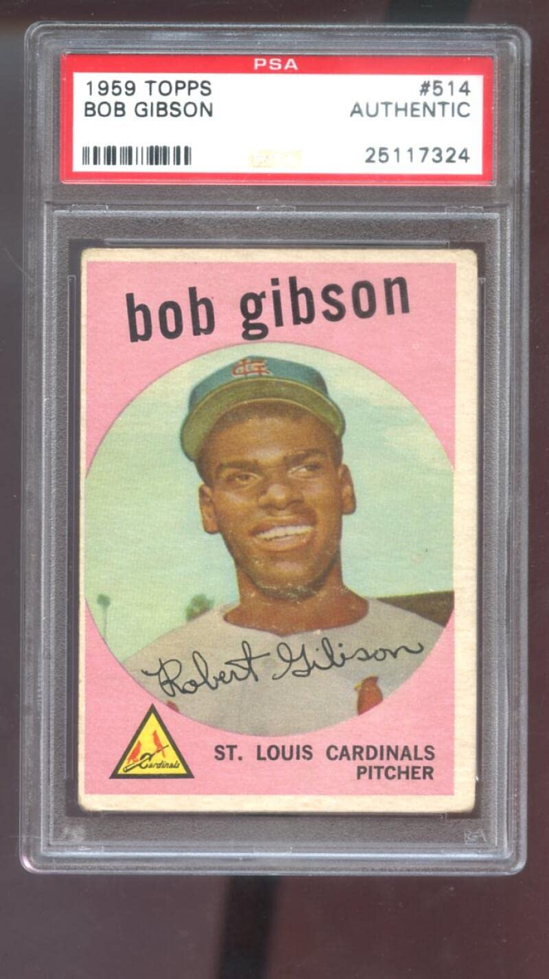 Amazon.com: 1959 Topps #514 Bob Gibson ROOKIE RC PSA AUTHENTIC