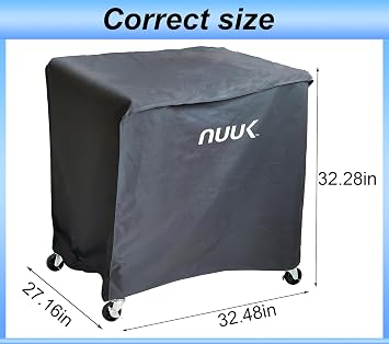 NUUK Outdoor Grill Cart Cover 24 x 30, Waterproof Pizza Oven Table Cover, UV Resistant BBQ Prep Work Table Protection for Kitchen Island Prep Station