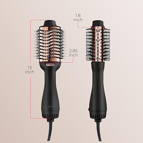 Miniatura 8 de TYMO Cepillo Secador de Cabello, Cepillo Secador en Uno, Secador de Cabello Iónico y Estilizador Voluminizador 4 en 1 con Barril Ovalado de Titanio,