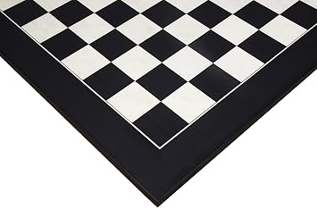 Deluxe Wooden Chess Board Black Anigre & Maple, 18" Matte Finish | 45 mm Squares | Premium Board for Players & Collectors