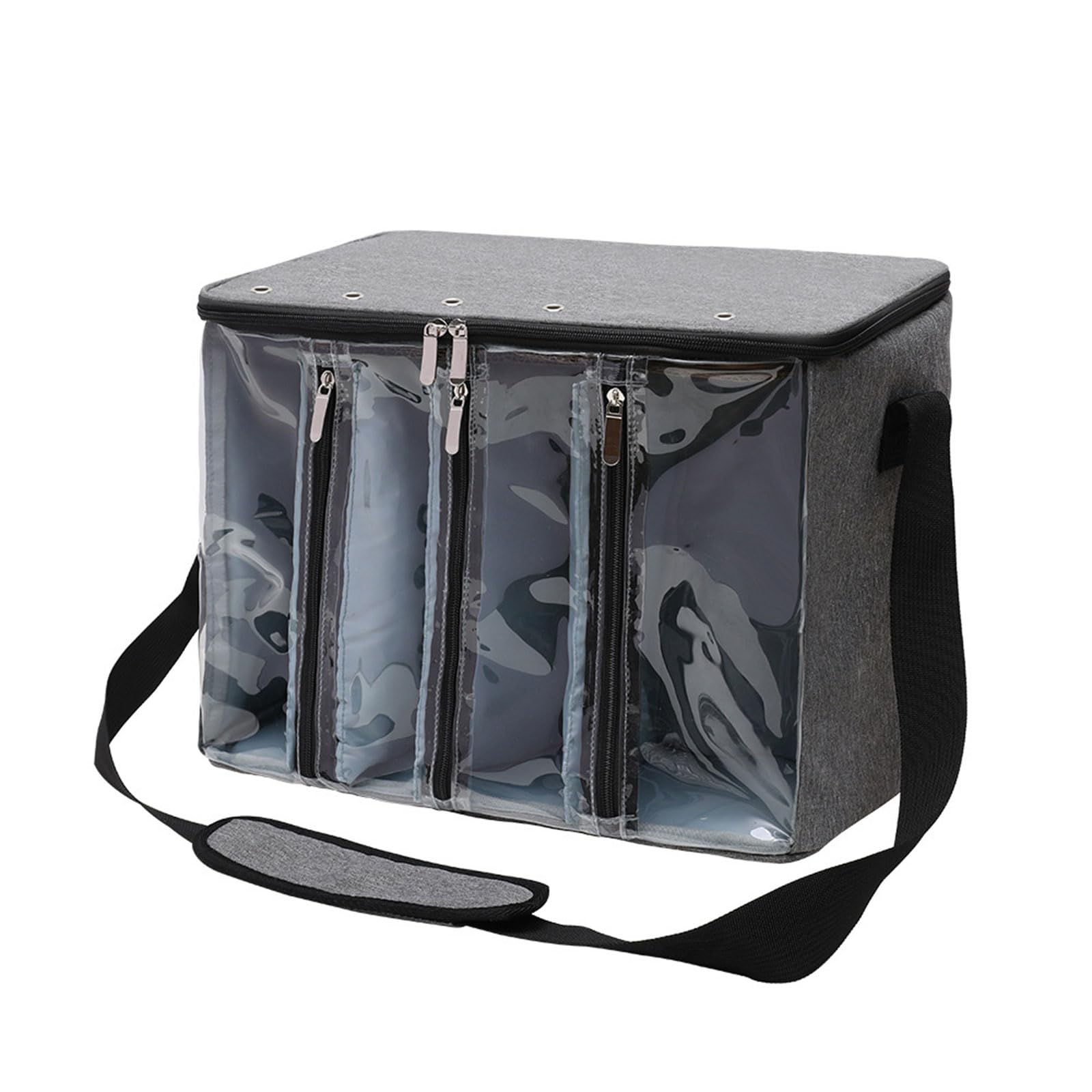 Kalttoy Portable Yarn Bag for Crochet and Knitting Enthusiasts Sturdy Oxford Fabric Craft Bag with Multiple Compartments Knitting Set Holder