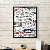 Clasificación: Lámina DIYthinker Revista Venas Modelo del Fondo de la Pintura del Arte Foto de la Imagen del rectángulo de Madera del hogar del Marco Regalo decoración de la Pared Medio Negro