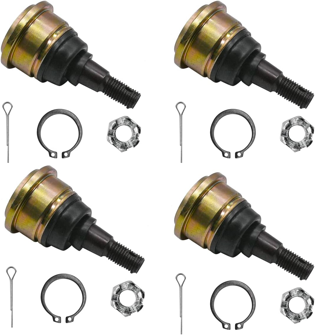 4 Pack Ball Joint Fit for Yamaha Grizzly 550 700 for Yamaha Raptor 660R YFM660R for Raptor 700 YFM700 for Yamaha YFZ450 YFZ450R Replace 5LP-23579-00-00 3B4-23579-01-00 A-Arm AT Upper Lower