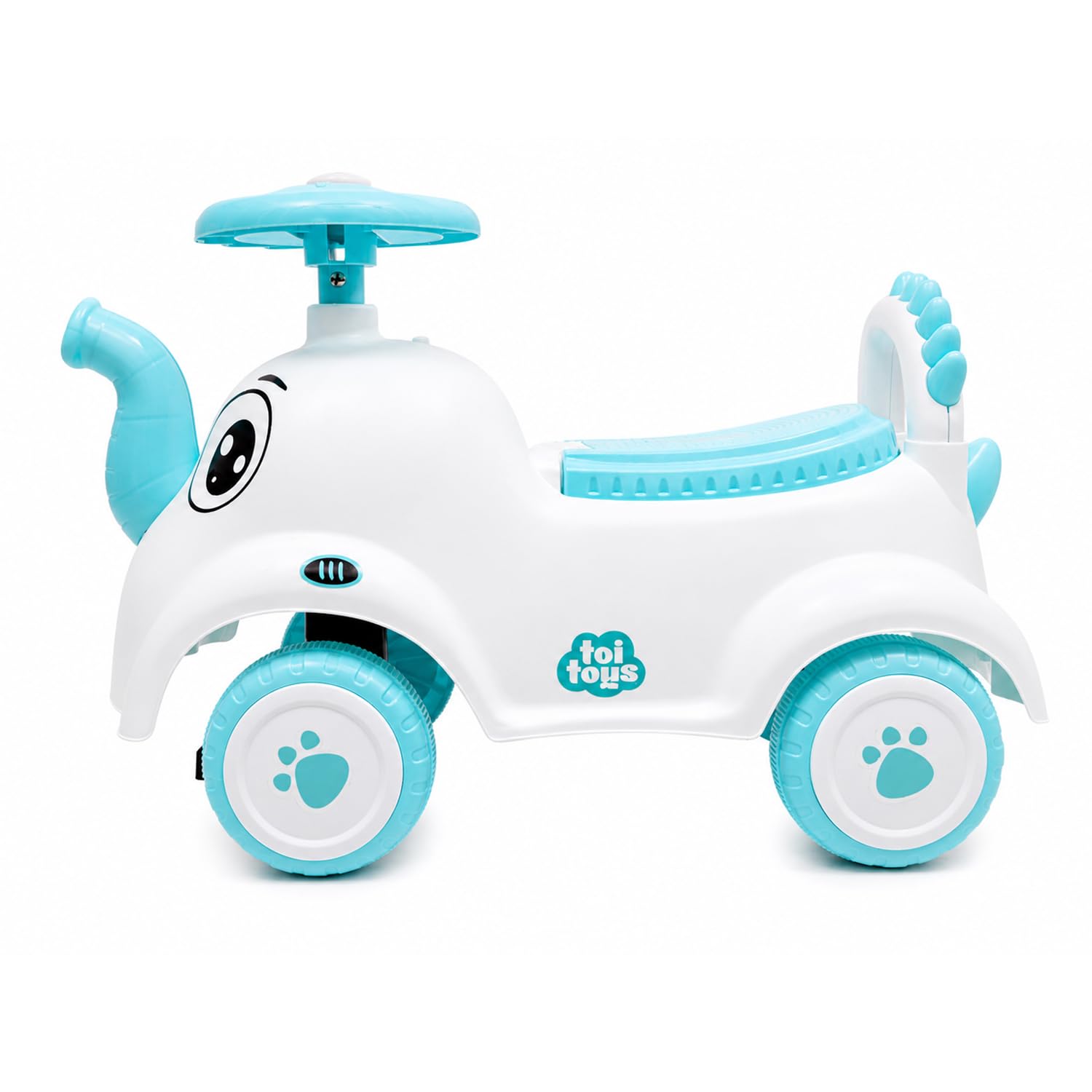 ToiToys Elephant Ride On Toy with Music & Lights for Toddlers/Push Car for Baby Girl & Boy/Foot-to-Floor Vehicle/PP Plastic Walker/Birthday Gift/Indoor Outdoor Fun/Toy car for 1+ Years Baby - Blue-image-27
