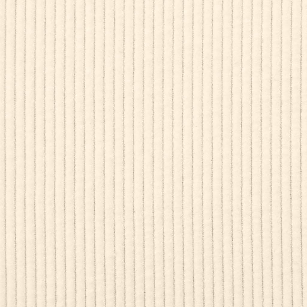 Set di 2 cuscini cilindrici in morbido tessuto a coste, per divano e letto, 70 x 25 cm, sfoderabile, colore crema