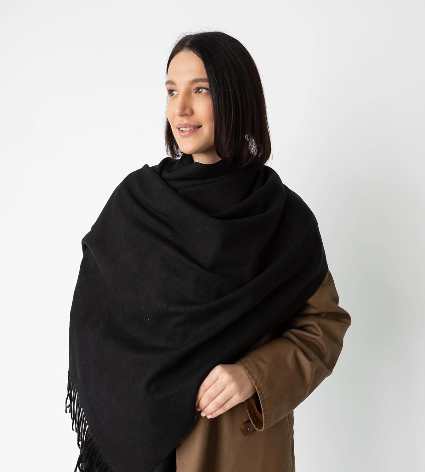 OHAYOMI Womens Thick Oversized Pashmina Shawl Wrap Scarves Soft Winter Warm Blanket - Image 3
