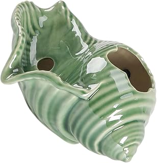 Ceramic Fountain Ornament with V-Shaped Water Outlet for Aquariums