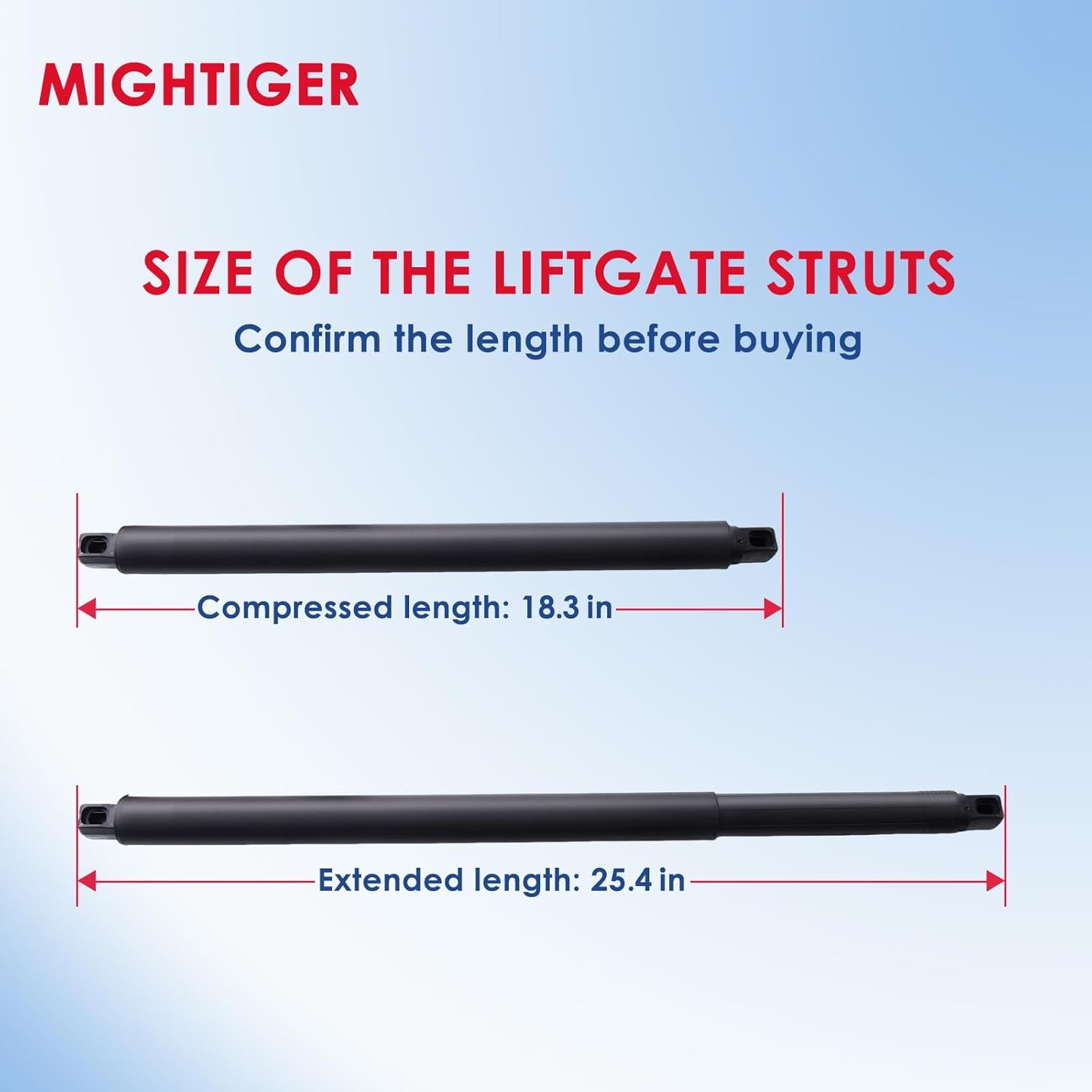 MIGHTIGER Liftgate Actuator Rear Hatch Lift Support Struts Fit for Cadillac Escalade ESV 2015-2019 Chevy Suburban Tahoe GMC Yukon XL Power Tailgate Struts Replaces 84306929 84036214 84183515,2 Pcs