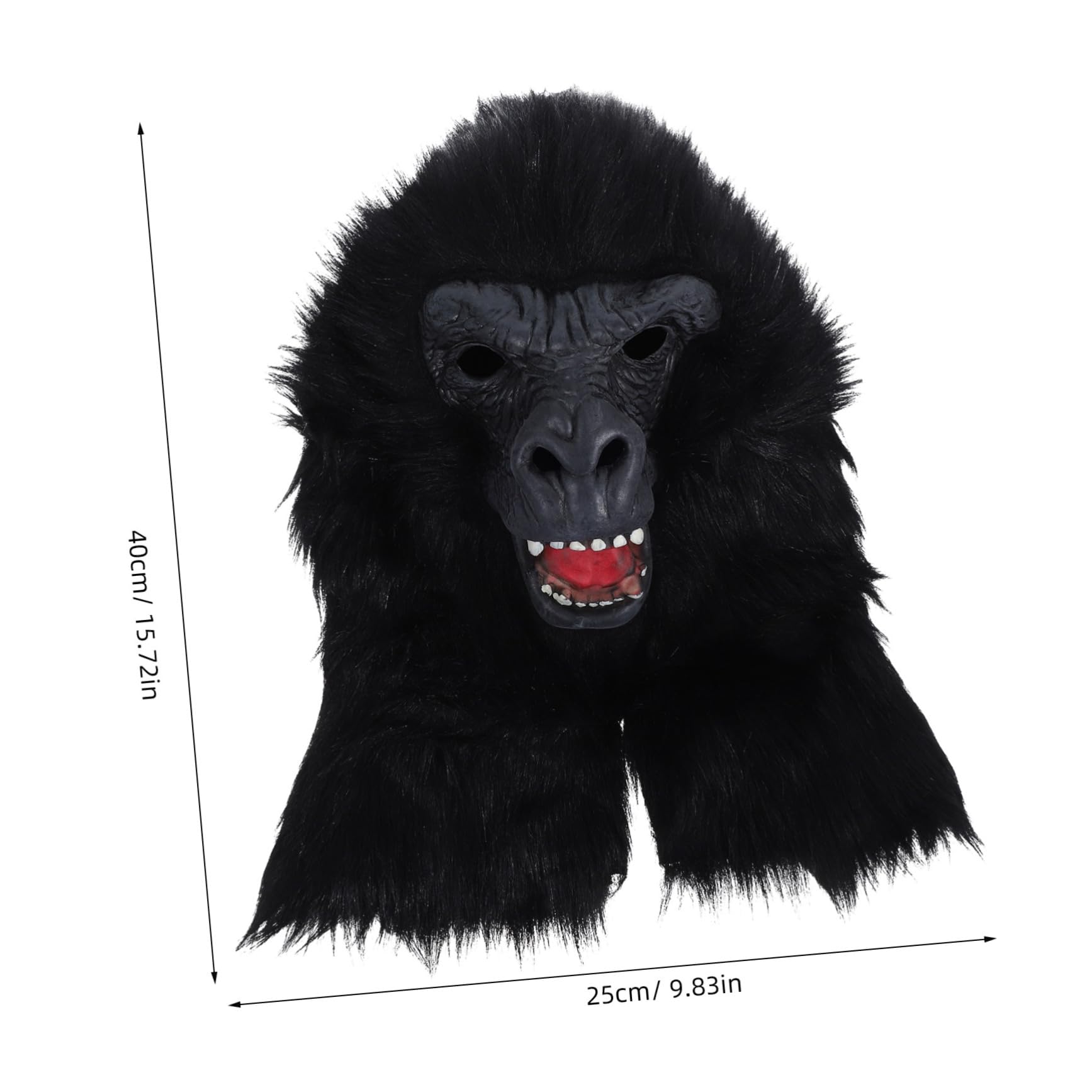 HEMOTON Maschera Orangutan Maschera Cosplay Gorilla Maschera Da Gorilla Nera Maschera Del Diavolo Maschera Di Carnevale Maschera Di Testa Di Animale Maschera Da Scimmia Spaventosa