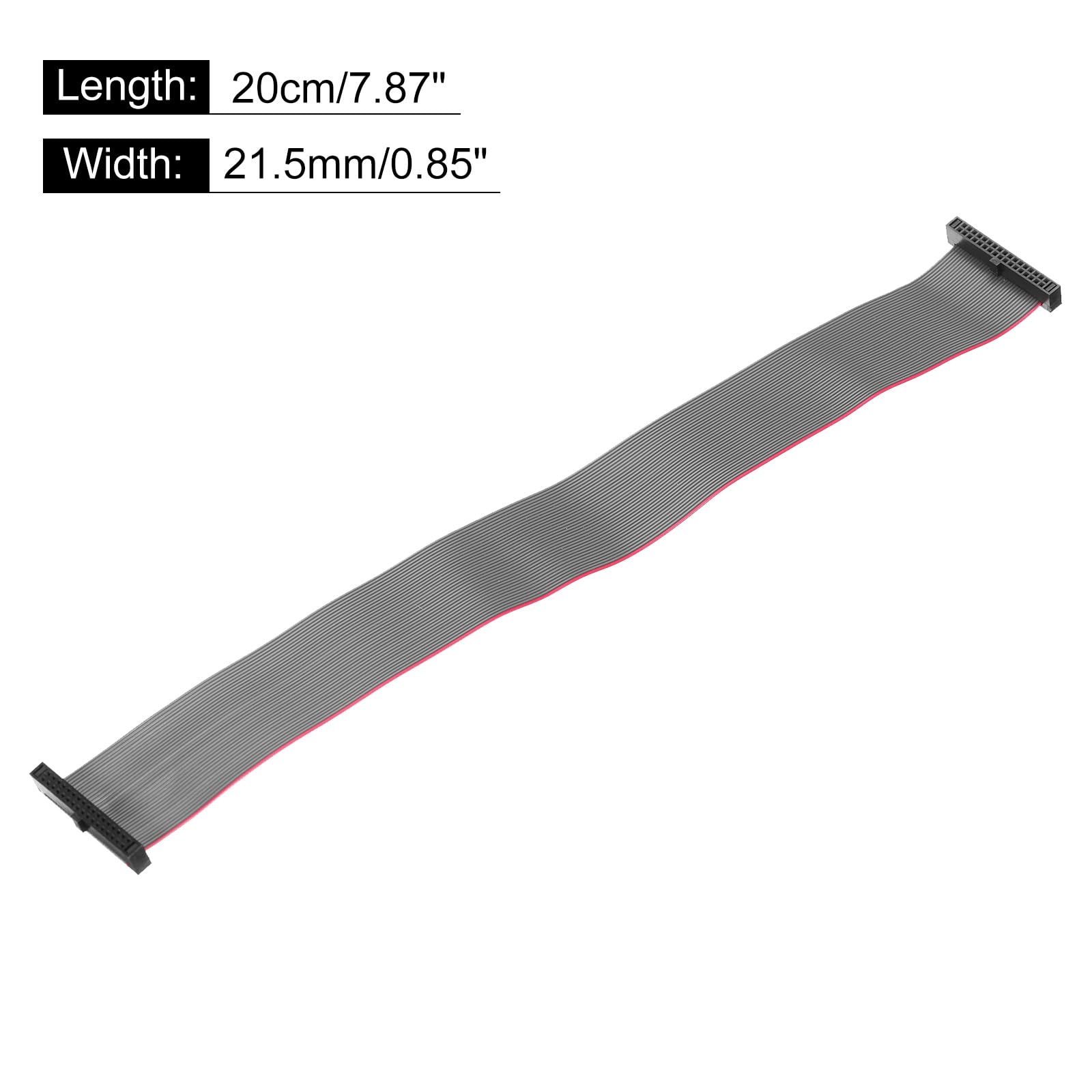 4 Cavi A Nastro Piatto IDC 34 Pin, Passo 1.27 Mm - Connettore FC A FC, Lunghezza 20 Cm, Grigio | Per Stampanti, Scanner, LCD - Foto 11