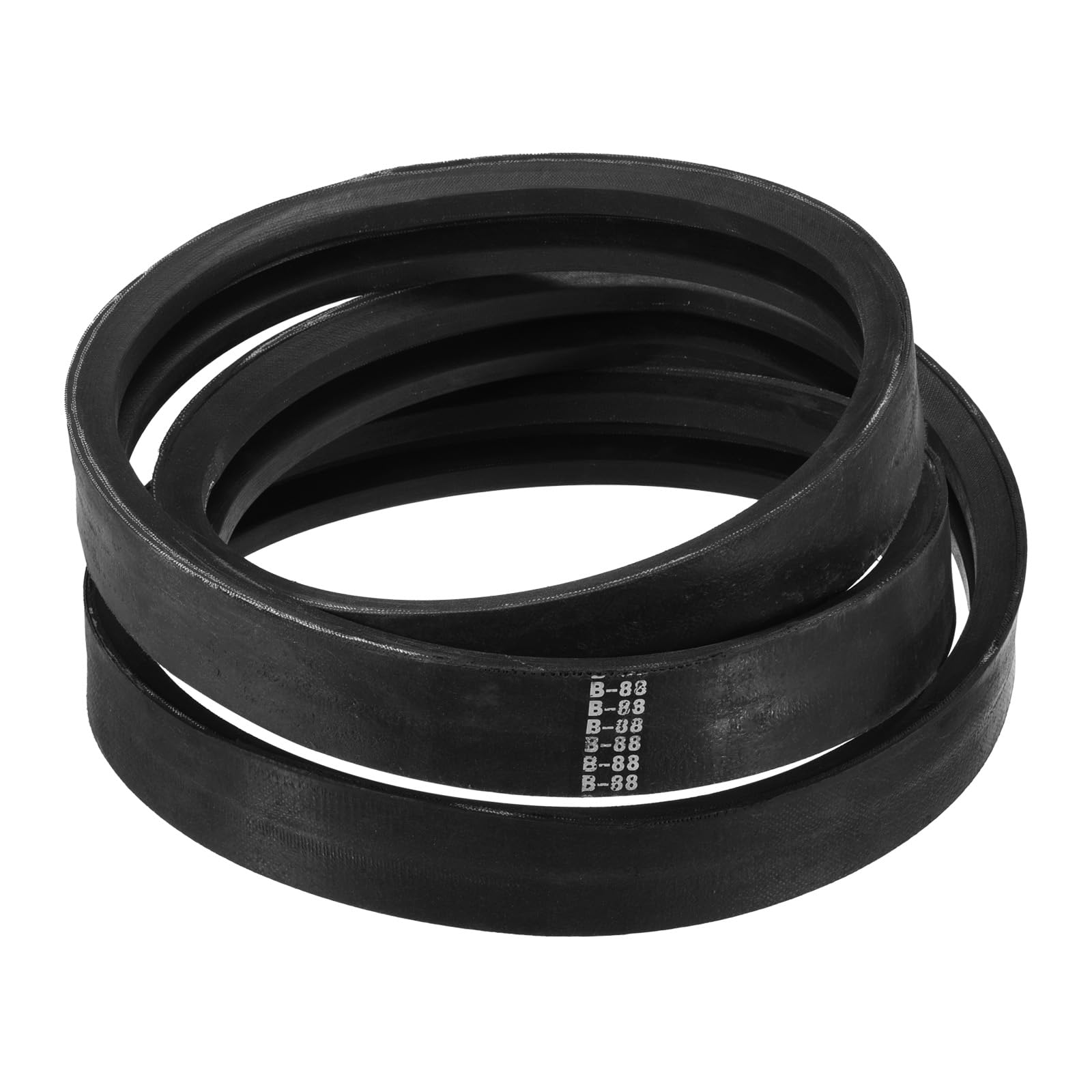 uxcell Cinghia trapezoidale classica avvolta 2/B88, 231,1 cm, in gomma industriale, con profilo B, per attrezzature di macchinari industriali, colore nero