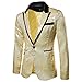 B-430 Gold Mens Work Office Blazer Outerwear Jackets Blazer Outfits for Man Sequin Sparkly Glitter Fall Winter Outerwear 2023 Clothing Fashion Regular Fit VM M