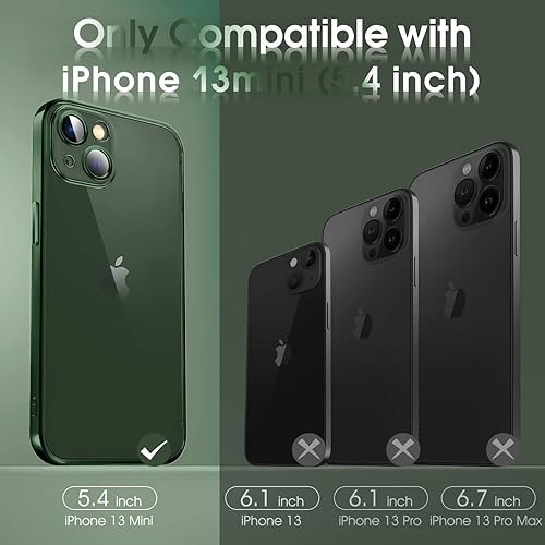 Miniatura 2 de Supdeal Funda transparente para iPhone 13 Mini, No amarilla Protección de cámara Prueba de caída de grado militar Funda protectora transparente a