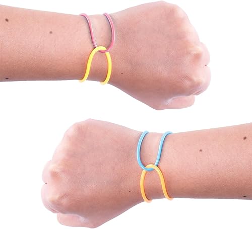 Miniatura 3 de Super Z Outlet Pulseras elásticas de gel de neón de los años 80 para eventos temáticos, surtido colorido, estrella del rock, arco iris, Diva, disco