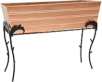 Vista 7 de Achla Designs Caja de flores grande de cobre con soporte de flora, 25 pulgadas de alto