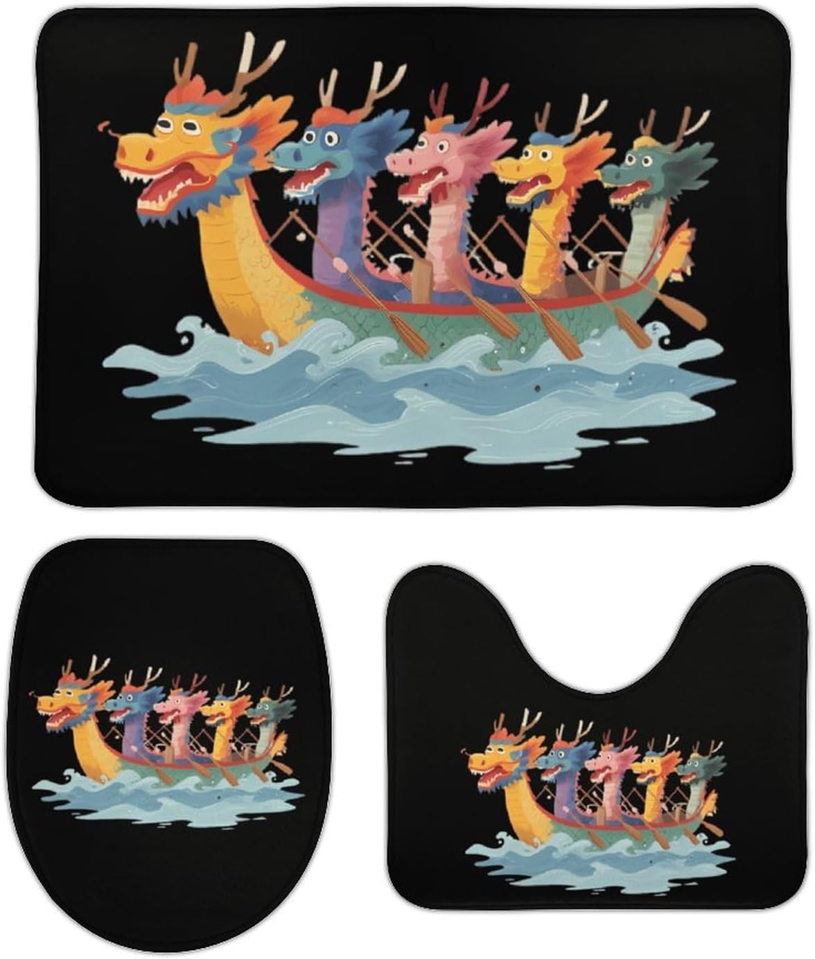 The Dragon Boat Festival Boys Girls Short Sleeve Shirts Graphic T-Shirts Crewneck Casual Printed Tee