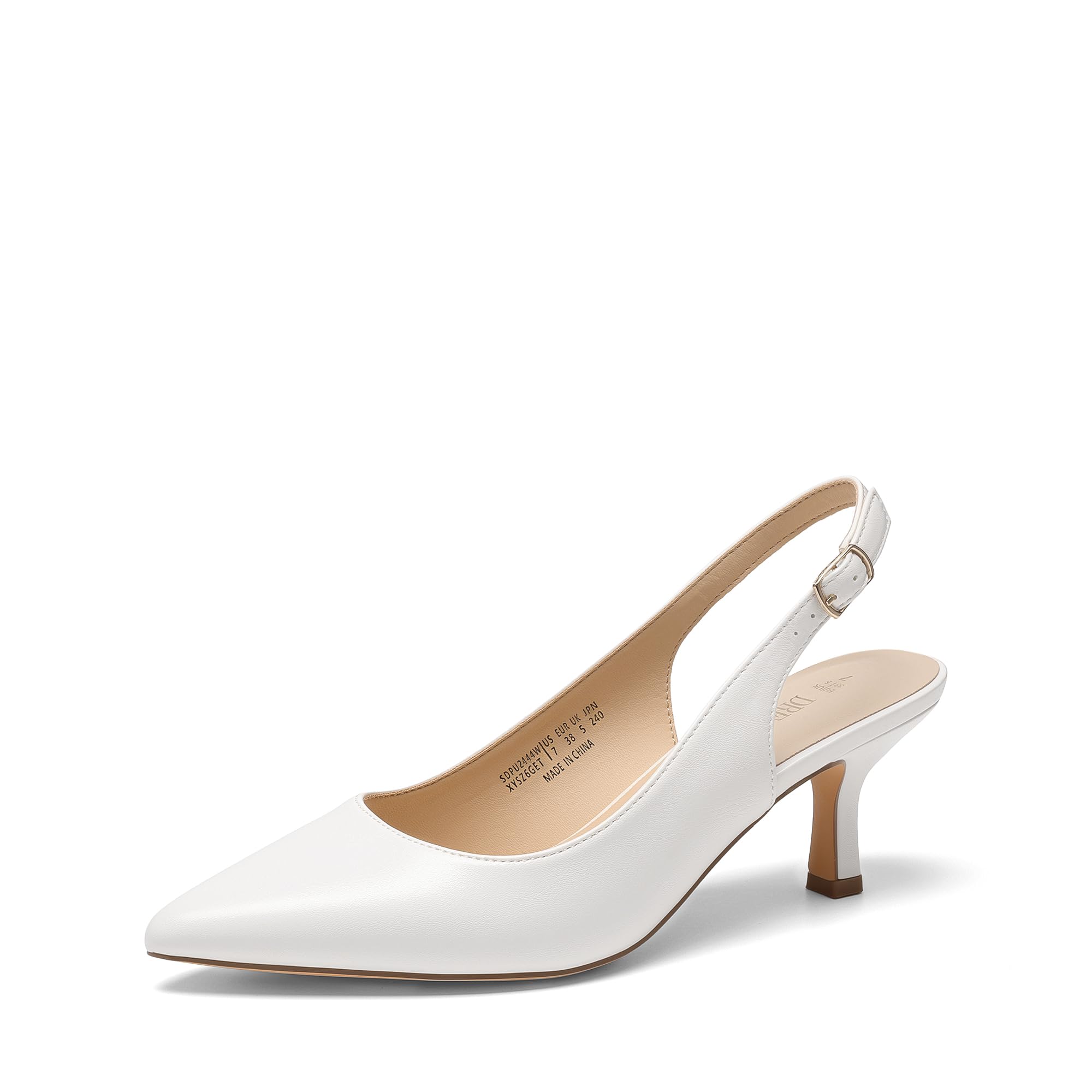 DREAM PAIRS Damen Pumps Slingback Sandalen Pumps für Damen Pointed Toe Kleid Partei Gericht Schuhe Damen Kitten Heel Hochzeit Schuhe