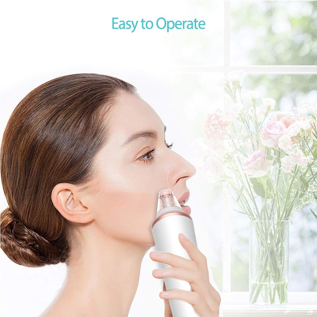Una Necesidad for Las señoras de XPREEN XPRE037 de Carga inalámbrica multifunción Extractor de la espinilla Limpiador de poros con función de Cuatro sondas y de iluminación LED (Blanco)