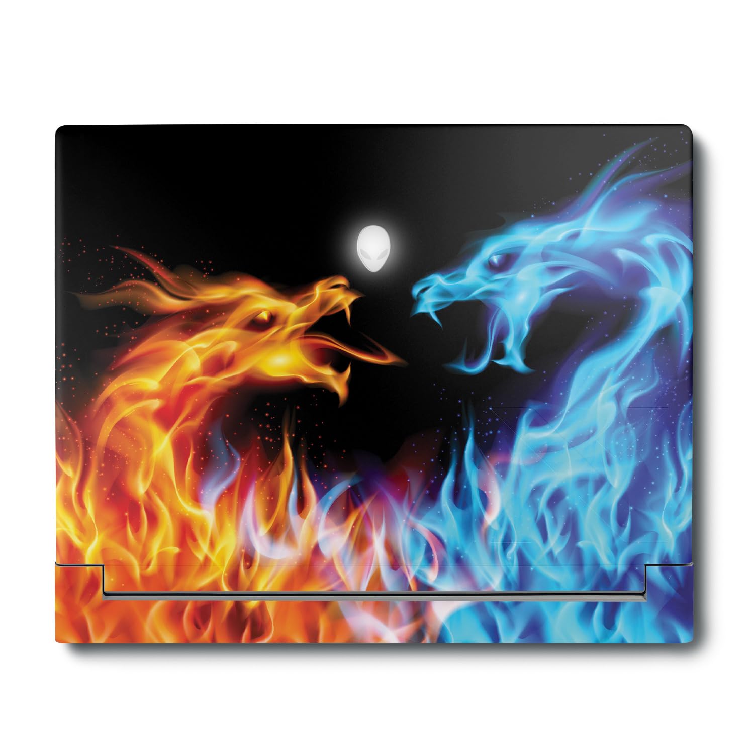 MightySkins Skin Compatible with Alienware X16 R1 (2023) Full Wrap Kit - Dueling Dragons | Protective, Durable, and Unique Vinyl Decal wrap Cover | Easy to Apply &amp; Change Styles | Made in The USA