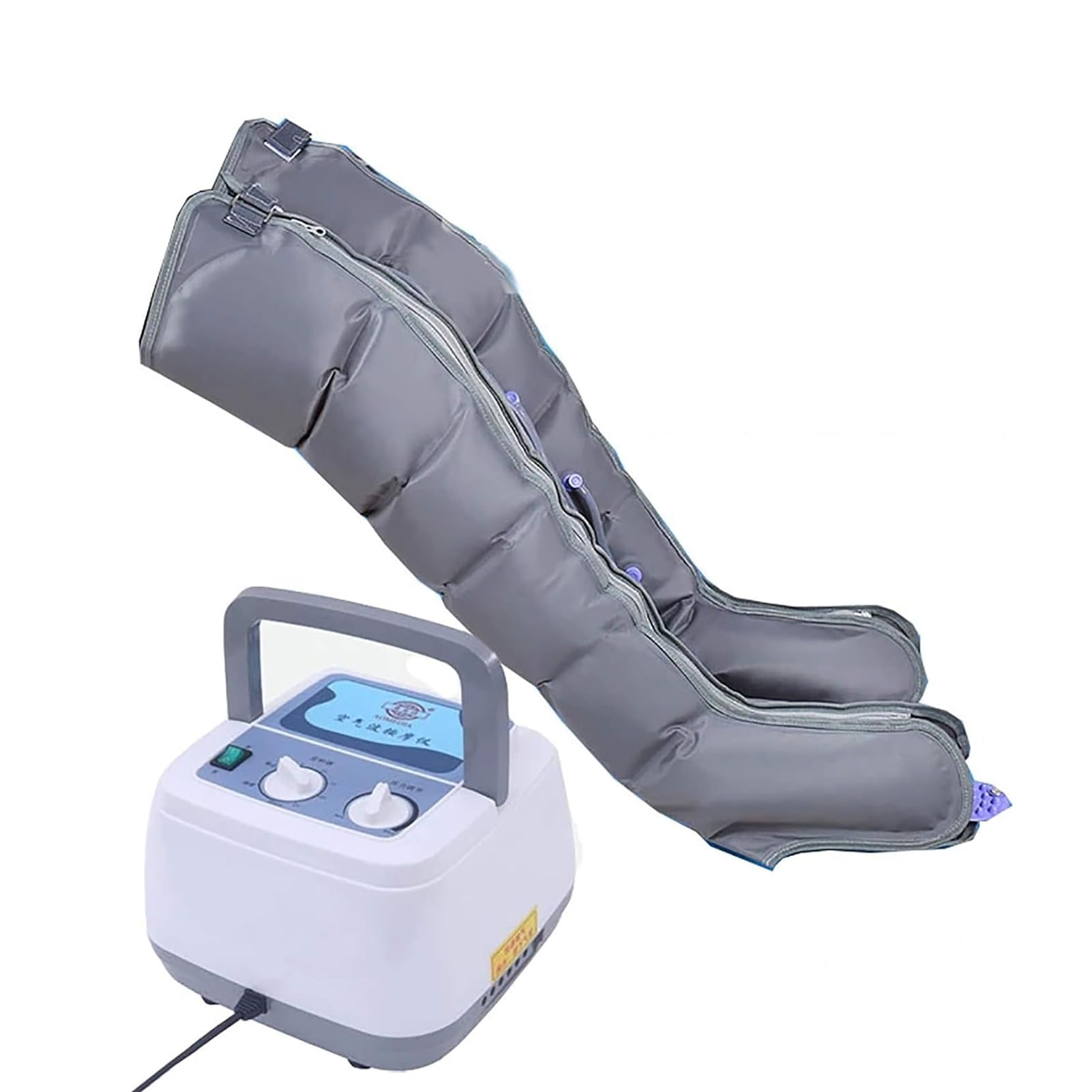 Pressoterapia Linfodrenaggio Professionale Pressoterapia Linfodrenaggio Gambe e Addome per Casa 6 Camere Massaggiatore Gambe Linfodrenante per Circolazione, Cellulite (2legs, 6 cavities)