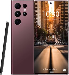 Echoamo C24 Ultra 5G Unlocked Phone Pink: 8GB+256GB, Android 14, 6800mAh Battery, 6.8" HD+ Display, Dual SIM