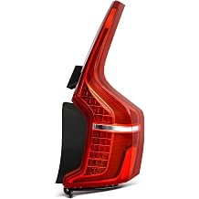 FINDAUTO Tail Light Assembly for 2016 2017 2018 2019 2020 2021 2022 2023 for VOLVO XC90 Right Tail light Chrome Housing Red Lens