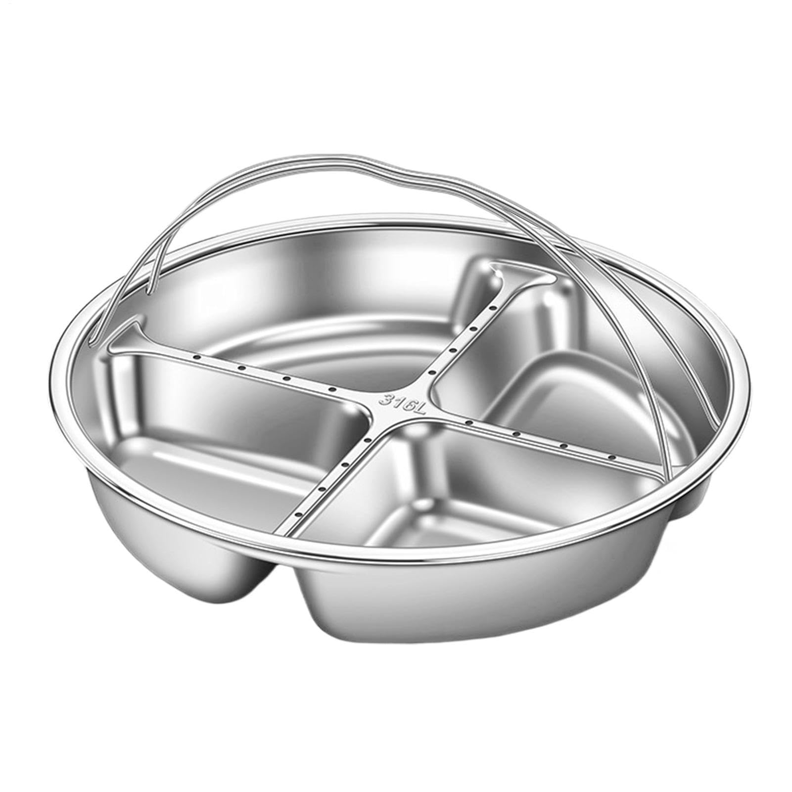Assiette à collation divisée à compartiments rigides pour pique-niques et réunions