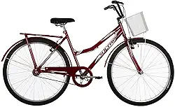 Bicicleta de Passeio Ultra Bikes Esporte Summer Vintage Retrô Aro 26 Reforçada Freio V-Brake Vermelho